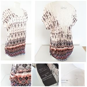 Boho Soft Top W/ Back White Lace Sz M